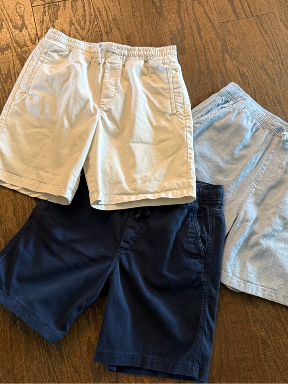Boys Casual Abercrombie Kids Shorts - light khaki, navy, light blue size 15/16
